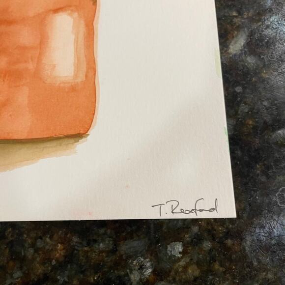 Hand painted watercolor original painting flowrs 7x10” - Picture 4 of 4